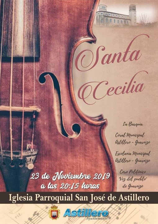 Cartel del concierto en honor a Santa Cecilia
