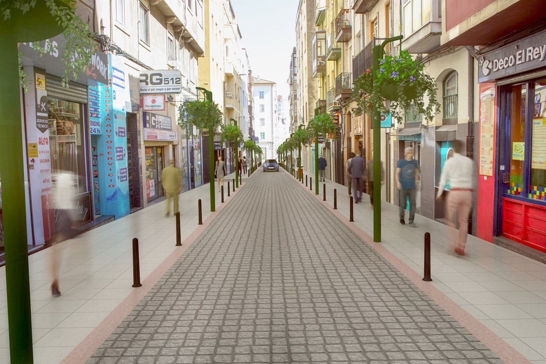 Santander.- Diez empresas optan a ejecutar las obras de semipeatonalización de la calle San Luis