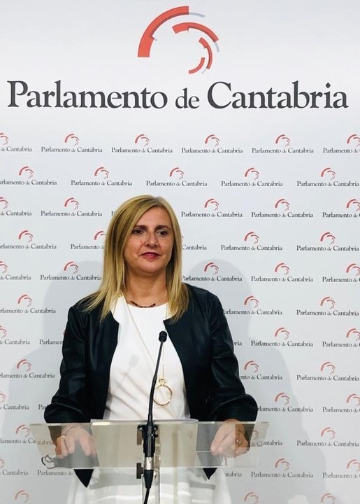 La portavoz del PSOE en el Parlamento de Cantabria, Noelia Cobo